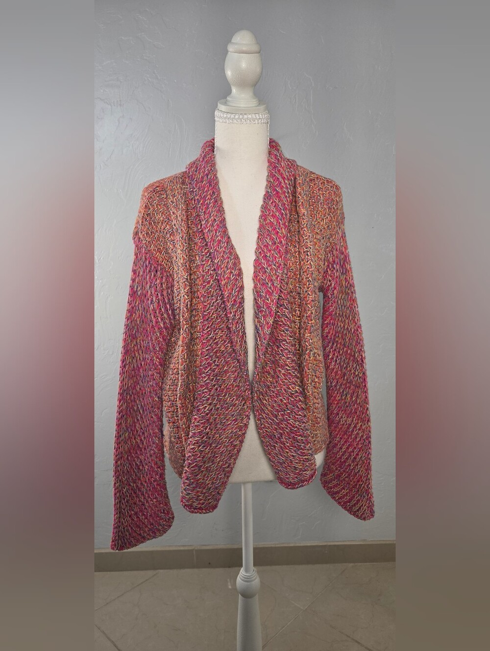 See by Chloé Cardigan US 4 M Pink Boho Luxe Maximalist Artsy Y2K Festival - Picture 2 of 13